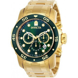 Relógio Masculino Invicta Pro Diver 0075 200 Metros Dourado