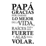 Vinil Decorativo Para Pared Frases Hogar Papá Gracias Por...