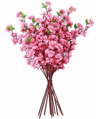20 Ramas De Cerezo Flor Varas Artificial Varios Tamaños
