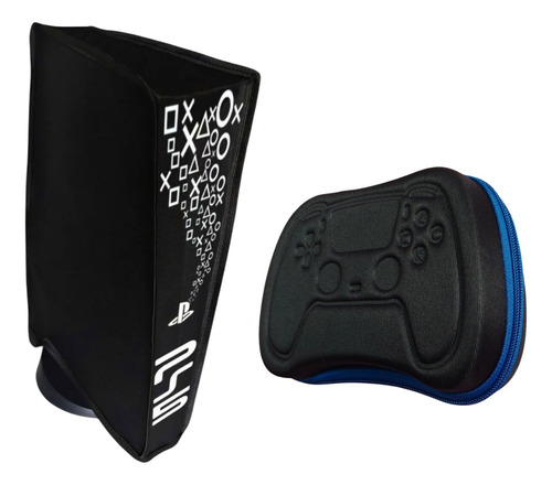 Kit Capa Protetora Antipoeira Ps5 Console + 1 Case Estojo