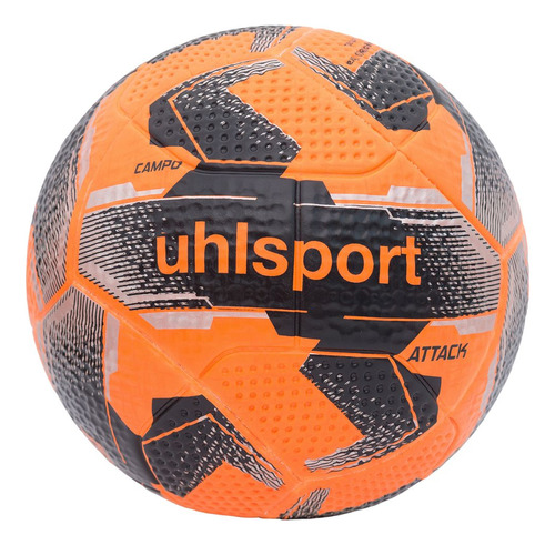 Bola De Futebol Campo Uhlsport Attack - Laranja E Preto