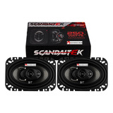 Par De Bocinas Coaxiales 4x6 Pulgadas Scandaltek 250w 3 Vias