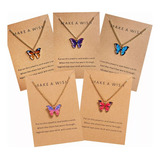 5 Pcs Cadena Collar Colgante De Mariposa Collares De Mujer