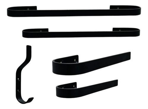 Kit Accesorios Aluminio Negro 5 Piezas