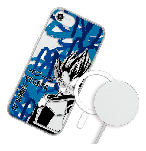 Funda Para iPhone Magsafe Dbz Vegeta Super Saiyan Con Nombre