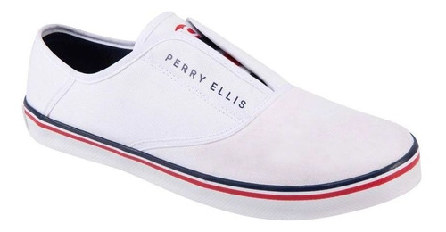 Choclo Casual Perry Ellis 5493 Blanco Caballero Moda Otoño