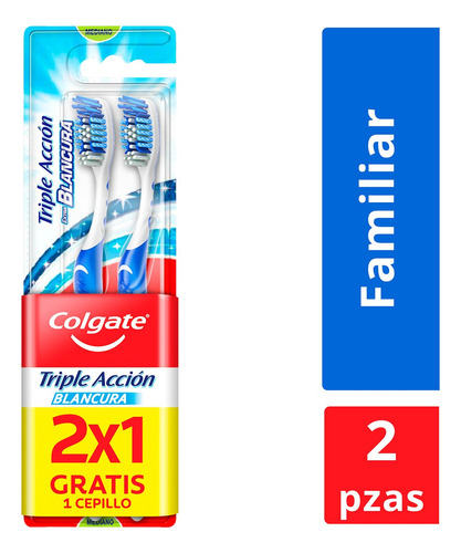 Cepillo De Dientes Colgate Triple Acción Extra Blancura 2pzs