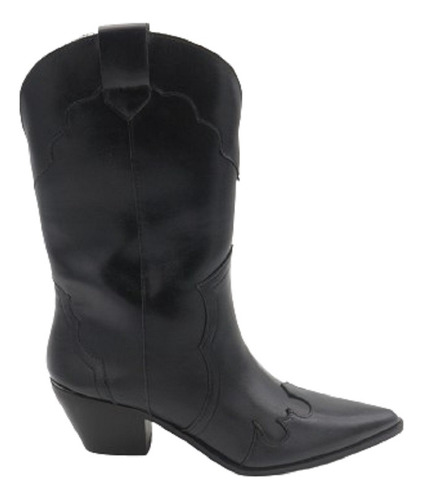 Botas Vaqueras Casual Para Mujer Hanna Mx Kitty Black 