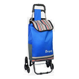 Carrito Mandado Multiusos Silla Plegable Azul Brang