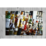 Vinilo Decorativo 40x60cm Botellas Bar Tragos Whisky