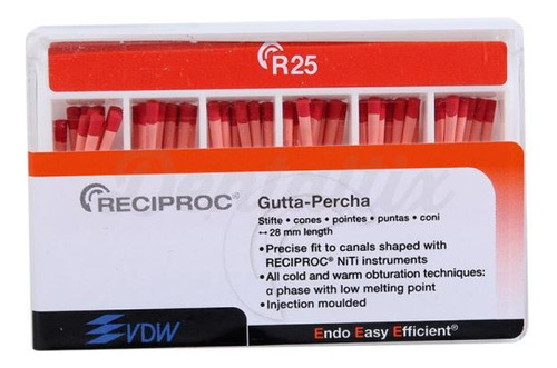 Puntas Gutapercha Dental Vdw Reciproc R25