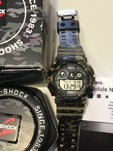 Reloj Casio G-shock Camuflado Verde Modelo Gd-120cm