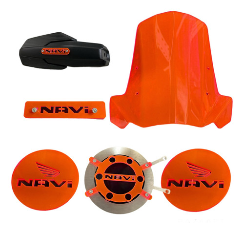 Kit 5pzs De Accesorios Acrilico Para Honda Navi Vicera Larga