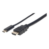 Cable De Video Tablet Manhattan 152235 Usb C - Hdmi 1mt 4k