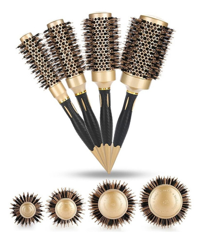 Cepillos Redondos 4pcs Kit Para Cabello Peluquería Soplo