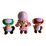 Set De Peluches De Toad Y Toadette De Saga Mario Bros 20cm