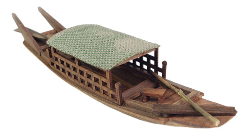 Canoa En Miniatura De Madera Antigua Para Decoración De Esta