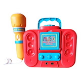 Micrófono Con Parlante Karaoke Niños +adaptador Para Celular