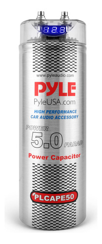 Pyle 5.0 Farad Power Capacitor - Accesorio De Audio Para Aut
