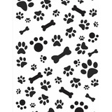 Papel De Parede Adesivo Lavável Pet Patinhas Cachorro Preto1