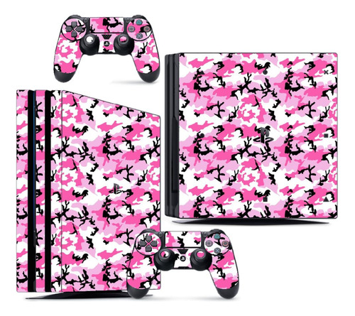 Skin Ps4 Pro Compatível Playstation Camo Pink