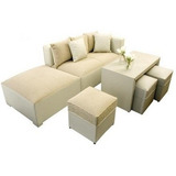 Combo Sillon Esquinero+ Camastro+mesa +2puf +2 Almoh. Znorte