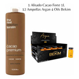 Bekim Kit Ampollas Argan 4 Oils + Alisado Cacao Forte 1l