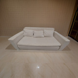 Sillon Sofa Blanco, 3 Cuerpos, Moderno-comodo. Cm 240x110x90