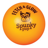 Spunky Pup Fetch & Glow Pelota Brilla Oscuridad Perros Large