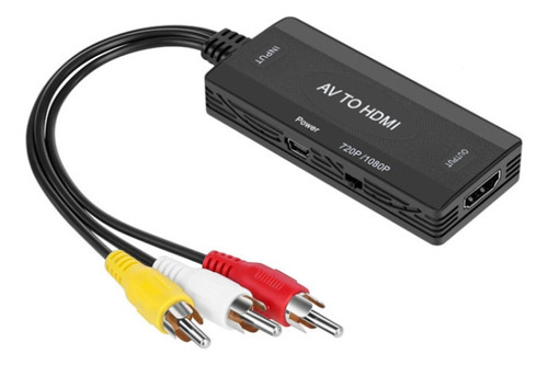 A Convertidor Av A Hdmi, Adaptador Rca De 3 Cvbs