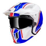 Casco Moto Abierto Modular Mt Streetfighter Twin B7 Azul Rpm