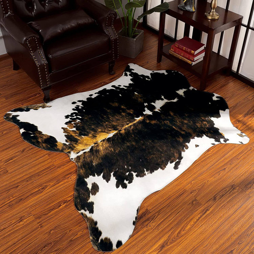 Alfombra De Piel De Vaca Con Estampado De Vaca, Estilo Ameri