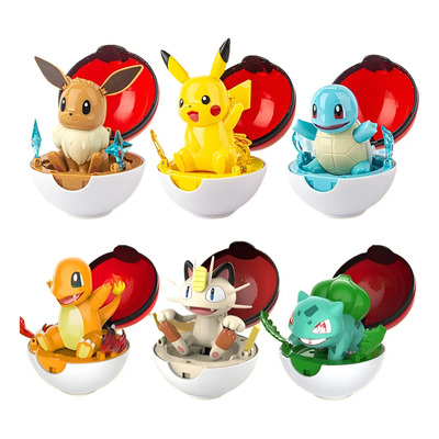 Figura Pokémon Con Pokébola Pikachu Squirtle Charmander | Envío gratis