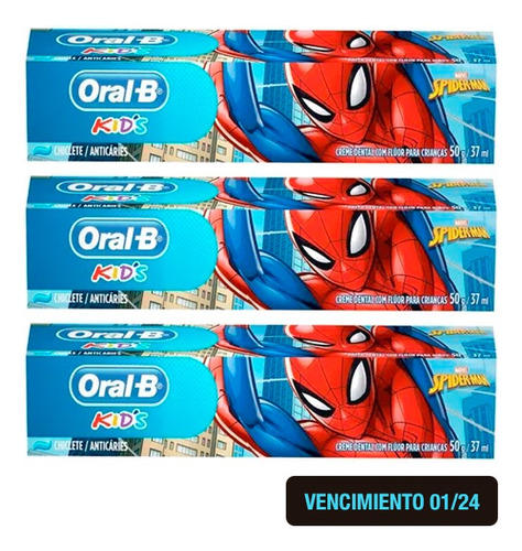 Oral B Kids Kit X3 Pasta Dental Fluor Niños Disney 50gr Vto.