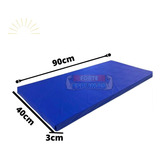 Colchonete 98 X 50 X 3 Academia Yoga Ginastica Cor Colchonete Azul