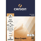 Bloco De Papel Canson Croquis Manteiga - 40g/m² A2