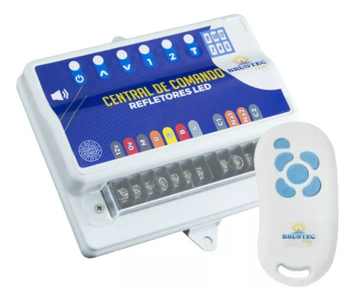 Central De Comando Led Piscina Brustec Com Auxiliar E Timer