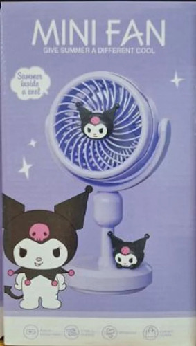 Ventilador Mini Sanrio Friends Con Base Para Escritorio 