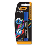 Pincel Caneta Marcador Permanente Recarregável Bic Azul Chan