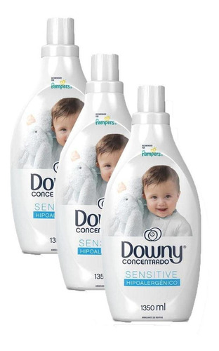 Kit 3 Amaciantes Downy Concentrado Para Roupa De Bebê 1,35l