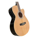 Guitarra Electroacústica Segovia Sgf238ce Negra Tapa Natural