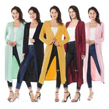 Tapado Largo Frontal Abierto Hermosos Colores Kimonos Mujer