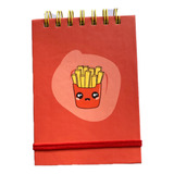 Libreta A6 Papas Fritas Kawai - Hecho A Mano