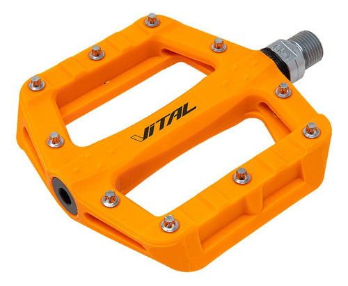 Pedales Bicicleta Mtb Antideslizantes Plataforma 9/16 Vital Color Naranja