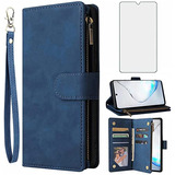 Funda Cartera Para Samsung Galaxy Note 10 Lite Azul Cristal