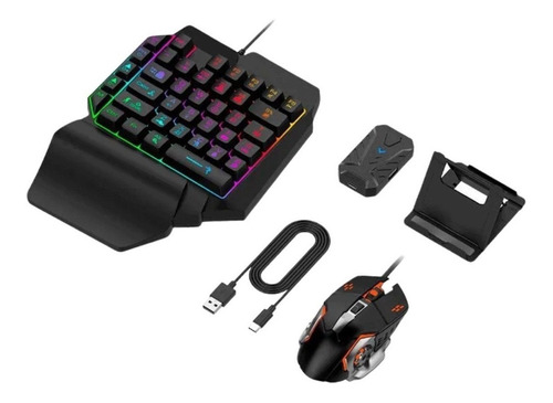 Combo Gamer Retroiluminado Bluetooth Portátil Android/ios Ce