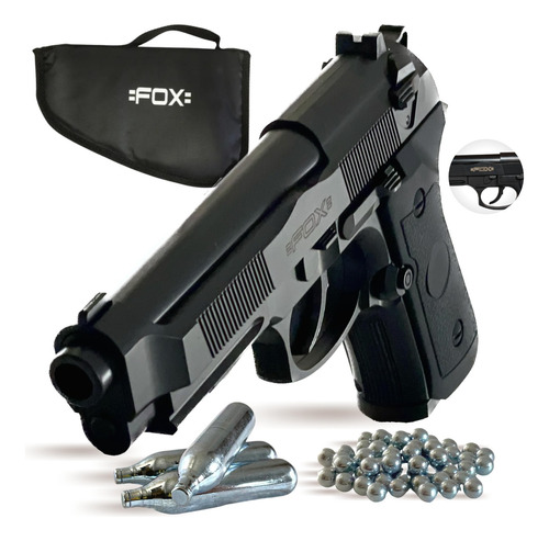 Pistola Aire Comprimido Fox Co2 Replica Beretta 92 Funda P
