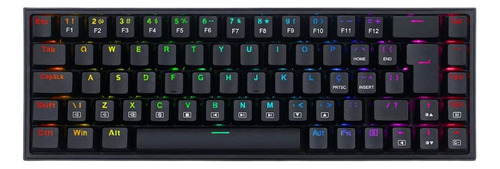 Teclado Redragon Gamer K631 Castor Rgb Switch Brown Abnt2  