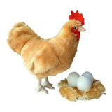 Peluche Gallina Penny Con Huevos Y Nido, 30 Cm.