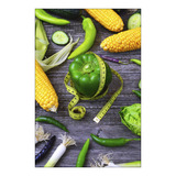 Vinilo Decorativo 60x90cm Verduras Verduleria Vitamina M1